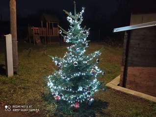 Vánoční strom Hořetice už svítí :-)